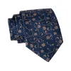 Kingsbury Floral Silk Tie, Navy / Gold sold by The Dark Knot Limited