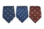 Patterson Foulard Silk Tie, Navy / Silver sold by The Dark Knot Limited