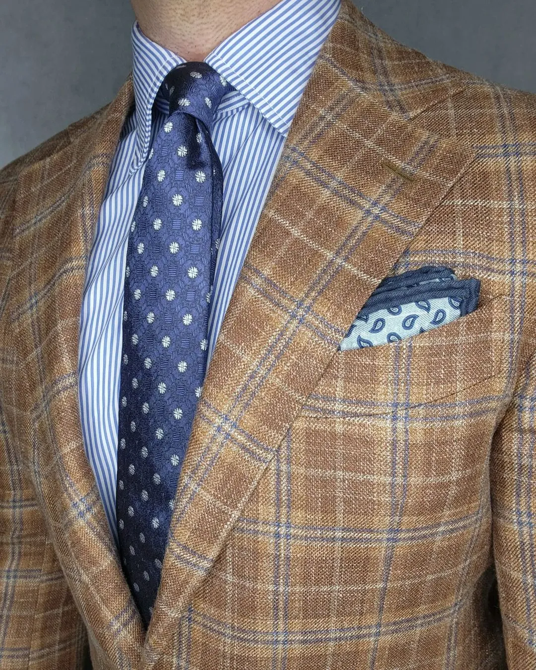 Columbia Foulard Silk Tie, Bluish Grey / Silver sold by The Dark Knot Limited product image thumbnail 3