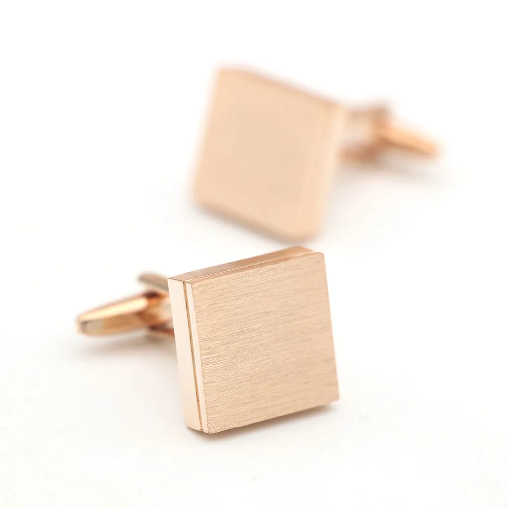 Savannah Rose Gold Rhodium Plated Cufflinks sold by The Dark Knot Limited product image thumbnail 2