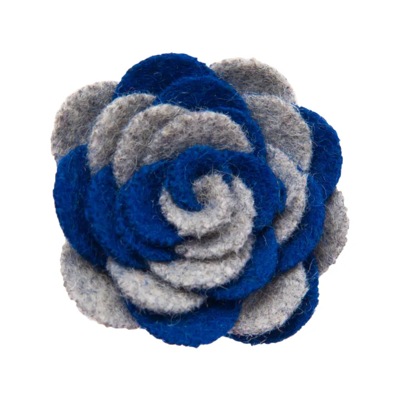 Washington Lapel Flower, Blue / Grey sold by The Dark Knot Limited