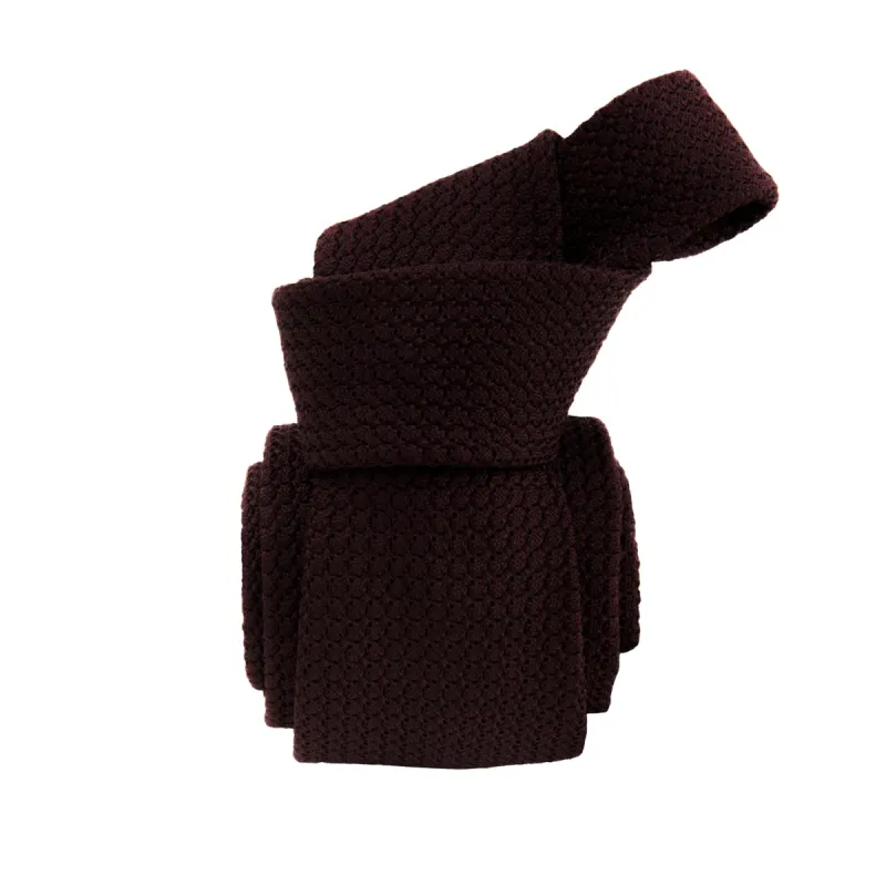 Domaso Grenadine Brown Silk Tie sold by The Dark Knot Limited