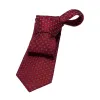 Lawrence Foulard Silk Tie, Red / Silver sold by The Dark Knot Limited