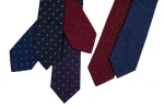 Lawrence Foulard Silk Tie, Red / Silver sold by The Dark Knot Limited