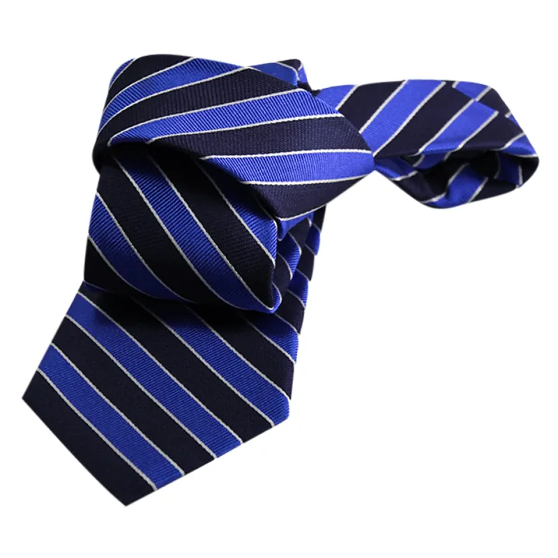 Canterbury Regimental Stripes Silk Tie, Navy / Blue made by The Dark Knot Limited