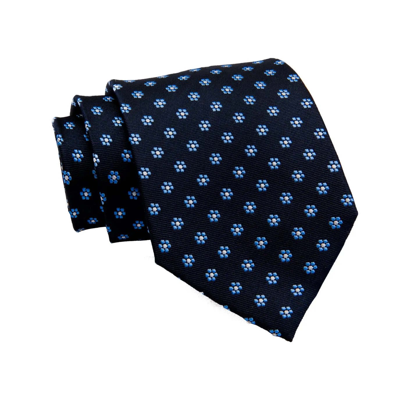 Beverly Foulard Silk Tie, Navy / Blue sold by The Dark Knot Limited product image thumbnail 2