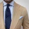Beverly Foulard Silk Tie, Navy / Blue sold by The Dark Knot Limited