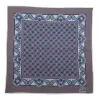 Baldwin Abstract Linen Pocket Square, Grey / White / Blue sold by The Dark Knot Limited