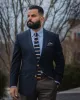 Cherry Creek Stripes Knitted Silk Tie, Navy / Yellow / White sold by The Dark Knot Limited