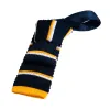 Cherry Creek Stripes Knitted Silk Tie, Navy / Yellow / White sold by The Dark Knot Limited