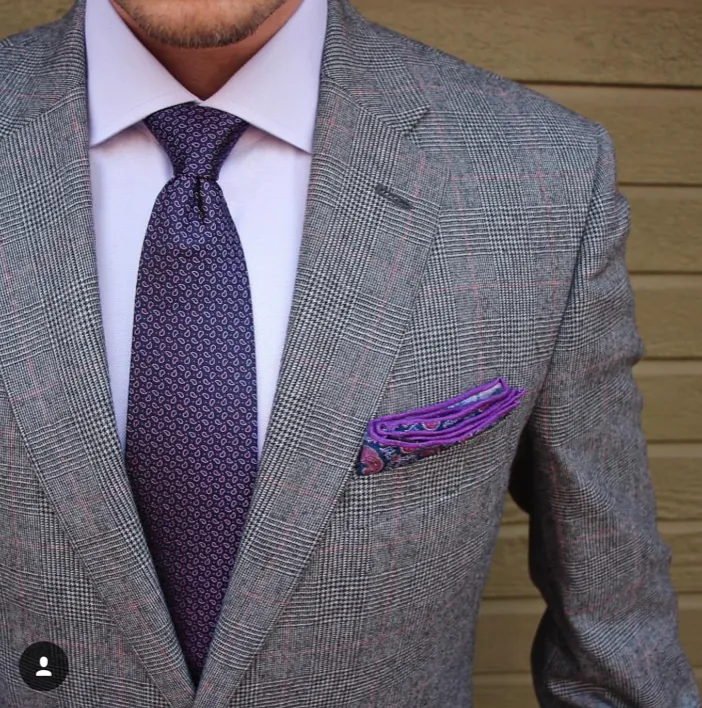 Brentwood Abstract Silk Tie, Navy / Pink sold by The Dark Knot Limited product image thumbnail 4