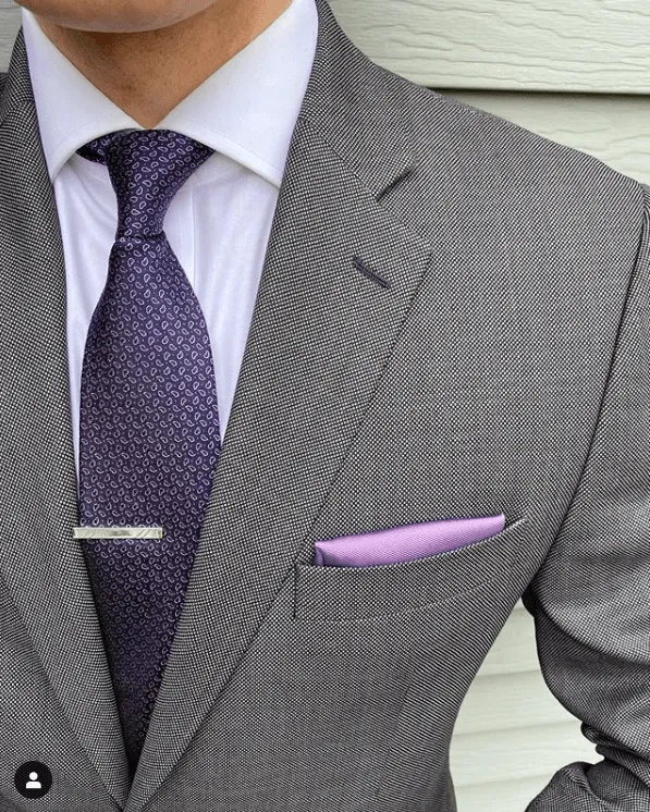 Brentwood Abstract Silk Tie, Navy / Pink sold by The Dark Knot Limited product image thumbnail 3