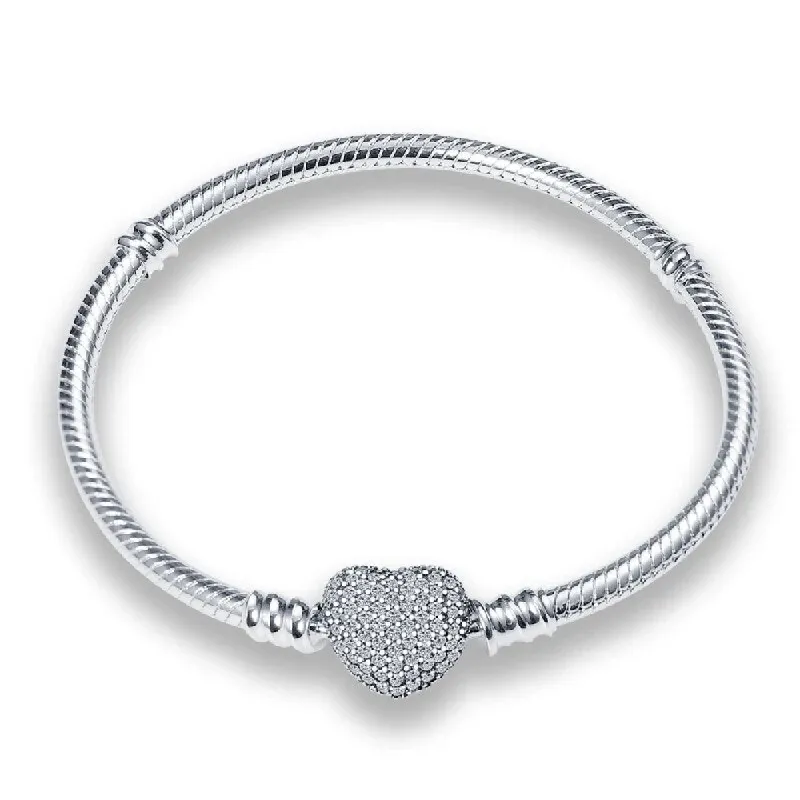 New Rochelle Sterling Silver Heart Charm Bracelet sold by The Dark Knot Limited