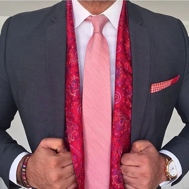 Chatham Abstract Linen Pocket Square, Reddish Brown sold by The Dark Knot Limited product image thumbnail 3