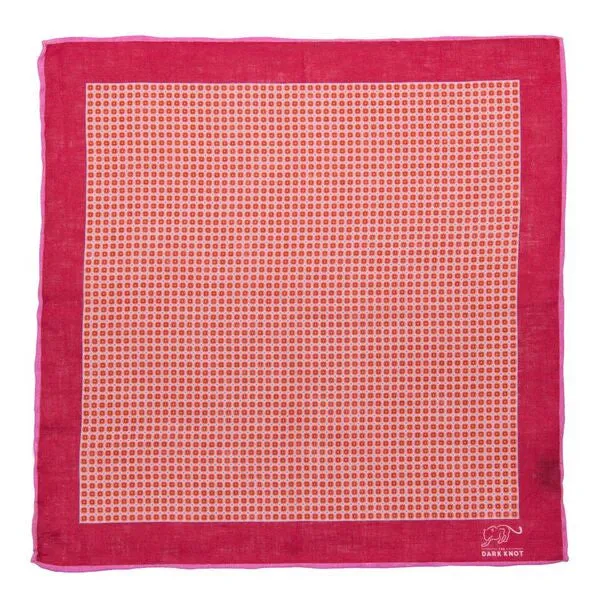 Chatham Abstract Linen Pocket Square, Reddish Brown sold by The Dark Knot Limited product image thumbnail 2