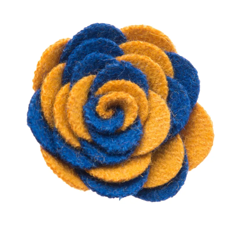 Washington Lapel Flower, Blue / Yellow sold by The Dark Knot Limited