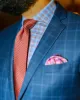 Dorchester Foulard Silk Tie, Burgundy Red / Silver sold by The Dark Knot Limited