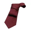 Dorchester Foulard Silk Tie, Burgundy Red / Silver sold by The Dark Knot Limited