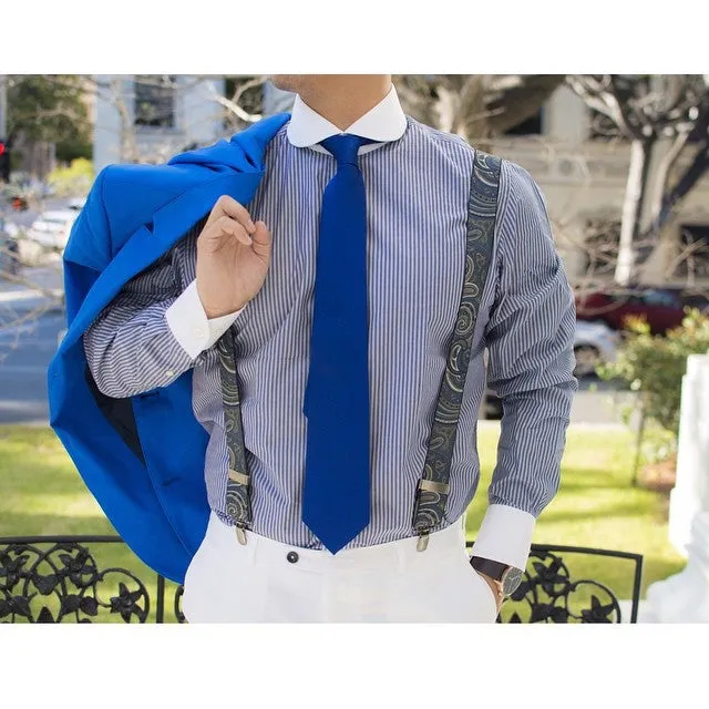 Waterbury Blue Silk Tie sold by The Dark Knot Limited product image thumbnail 5