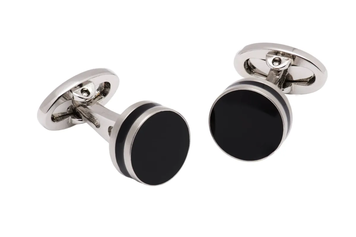 Haverhill Black Rhodium Plated Cufflinks sold by The Dark Knot Limited