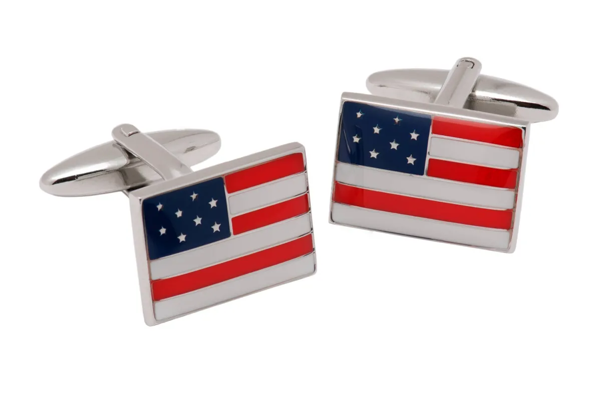 Stars and Stripes Cufflinks sold by The Dark Knot Limited