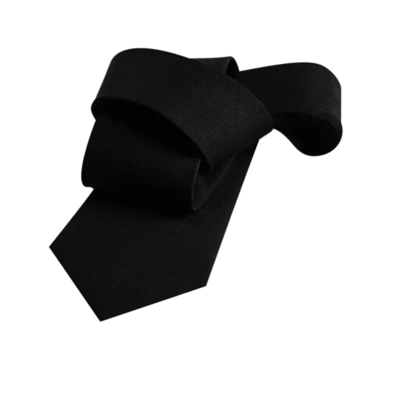 Colebrook Black Silk Tie made by The Dark Knot Limited