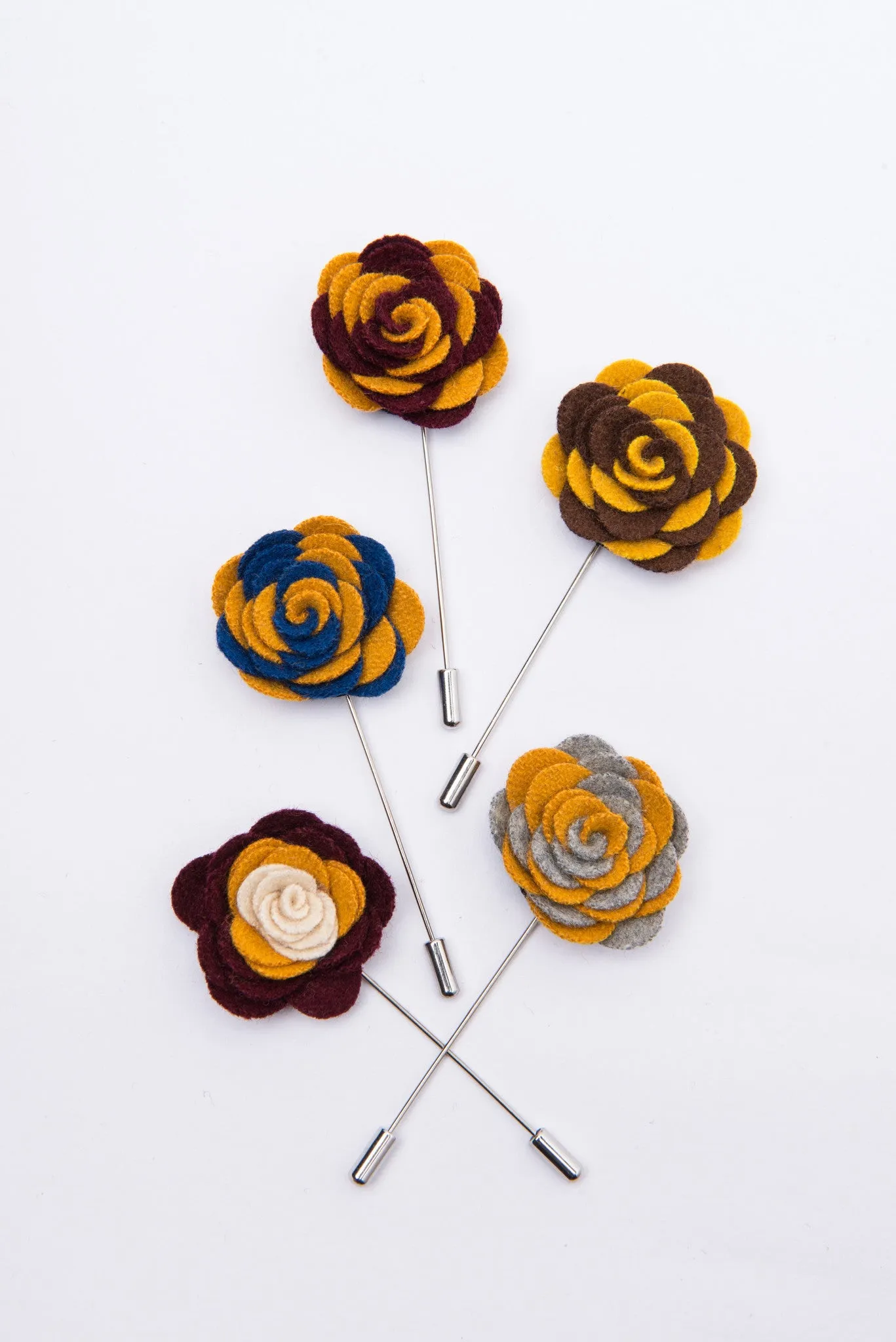 Washington Lapel Flower, Grey / Yellow sold by The Dark Knot Limited product image thumbnail 5