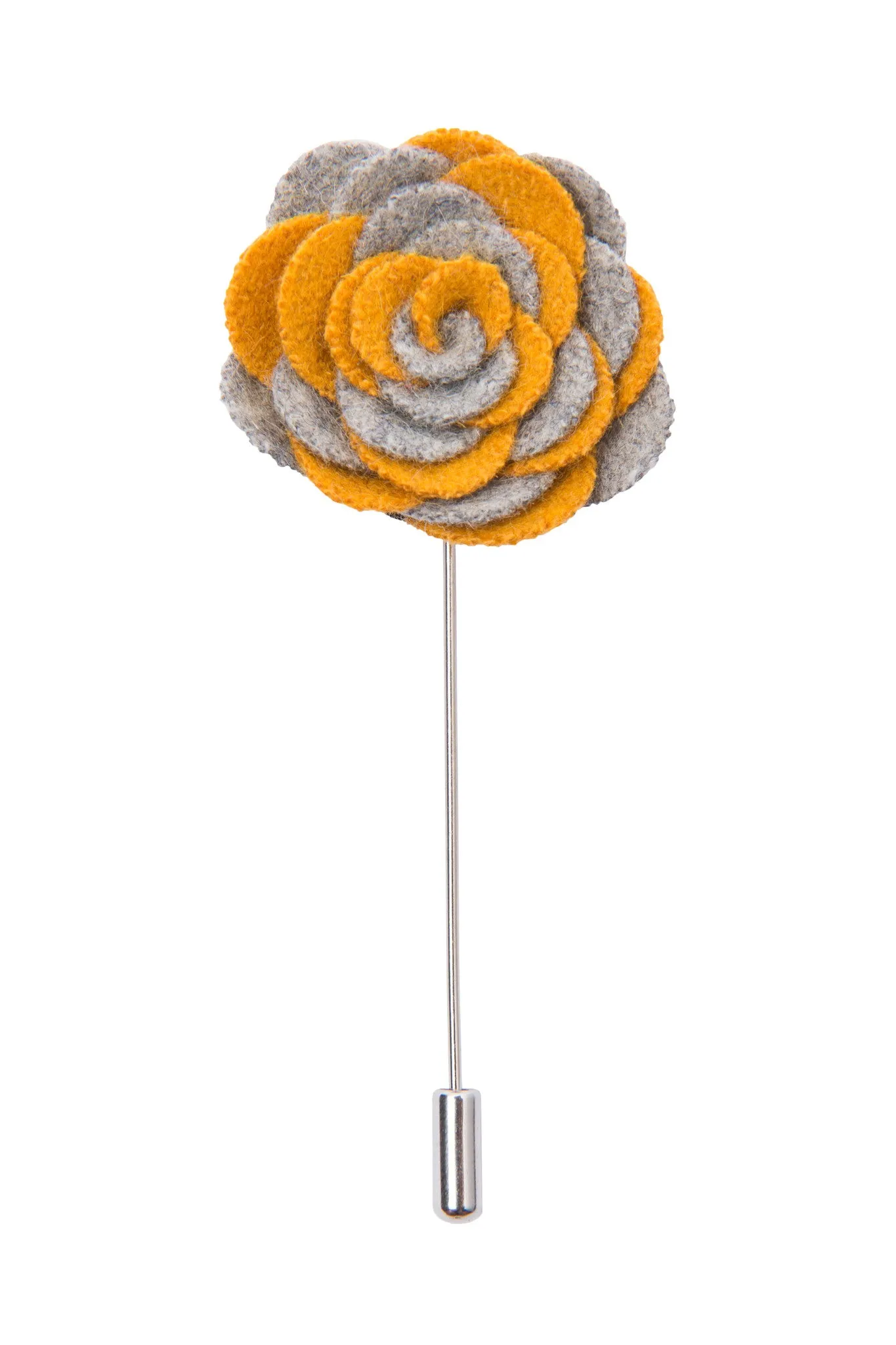 Washington Lapel Flower, Grey / Yellow sold by The Dark Knot Limited product image thumbnail 2