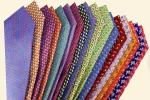 Montauk Ducks Silk Tie, Pink / Blue sold by The Dark Knot Limited