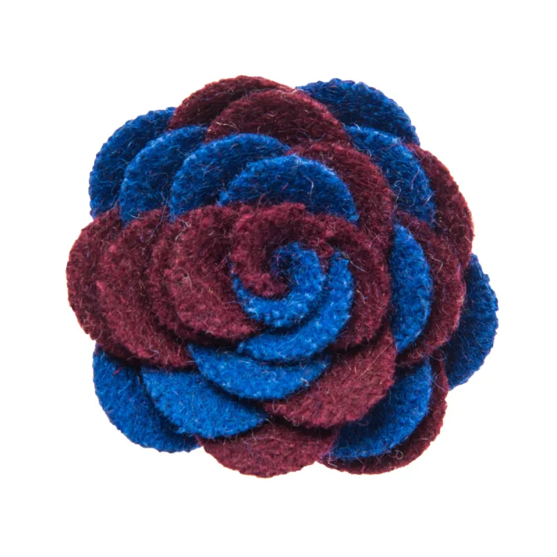 Washington Lapel Flower, Blue / Burgundy sold by The Dark Knot Limited