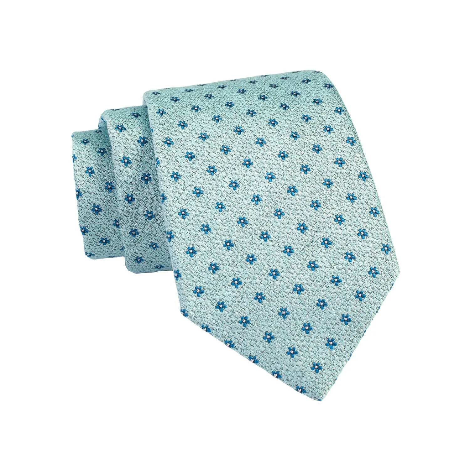 Meredith Foulard Silk Tie, Turquoise / Teal sold by The Dark Knot Limited product image thumbnail 2