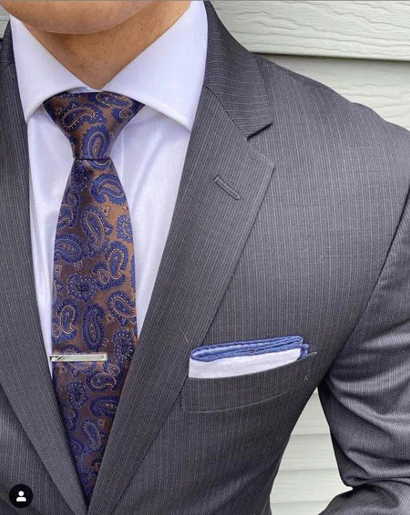 Exeter Paisley Silk Tie, Brown / Blue sold by The Dark Knot Limited product image thumbnail 5