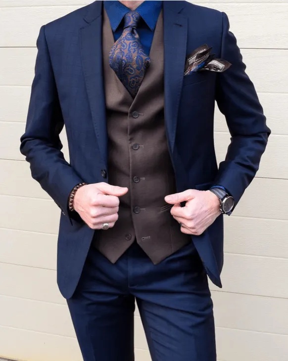 Exeter Paisley Silk Tie, Brown / Blue sold by The Dark Knot Limited product image thumbnail 4