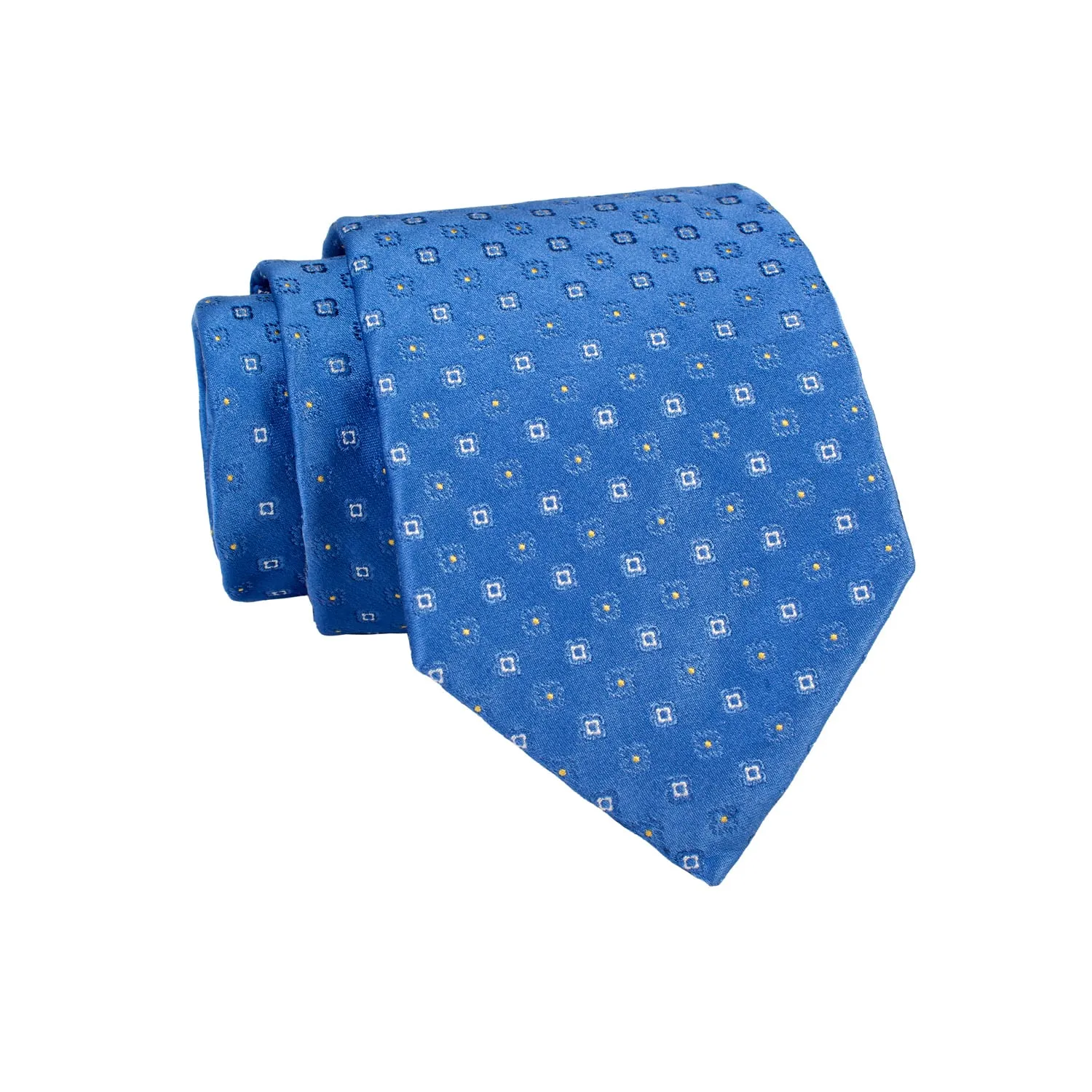 Essex Foulard Silk Tie, Blue / Silver sold by The Dark Knot Limited product image thumbnail 2