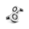 Marbletown Silver & Gunmetal Rhodium Plated Copper Cufflinks sold by The Dark Knot Limited