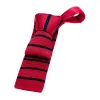 Londonderry Skinny Knitted Silk Tie, Red / Black sold by The Dark Knot Limited