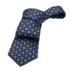 Montgomery Abstract Silk Tie, Navy / Light Blue / Brown sold by The Dark Knot Limited