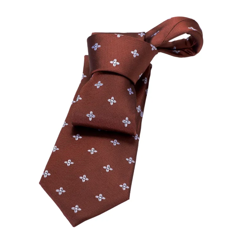 Patterson Foulard Silk Tie, Burgundy / Silver sold by The Dark Knot Limited
