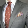 Patterson Foulard Silk Tie, Burgundy / Silver sold by The Dark Knot Limited