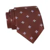 Patterson Foulard Silk Tie, Burgundy / Silver sold by The Dark Knot Limited