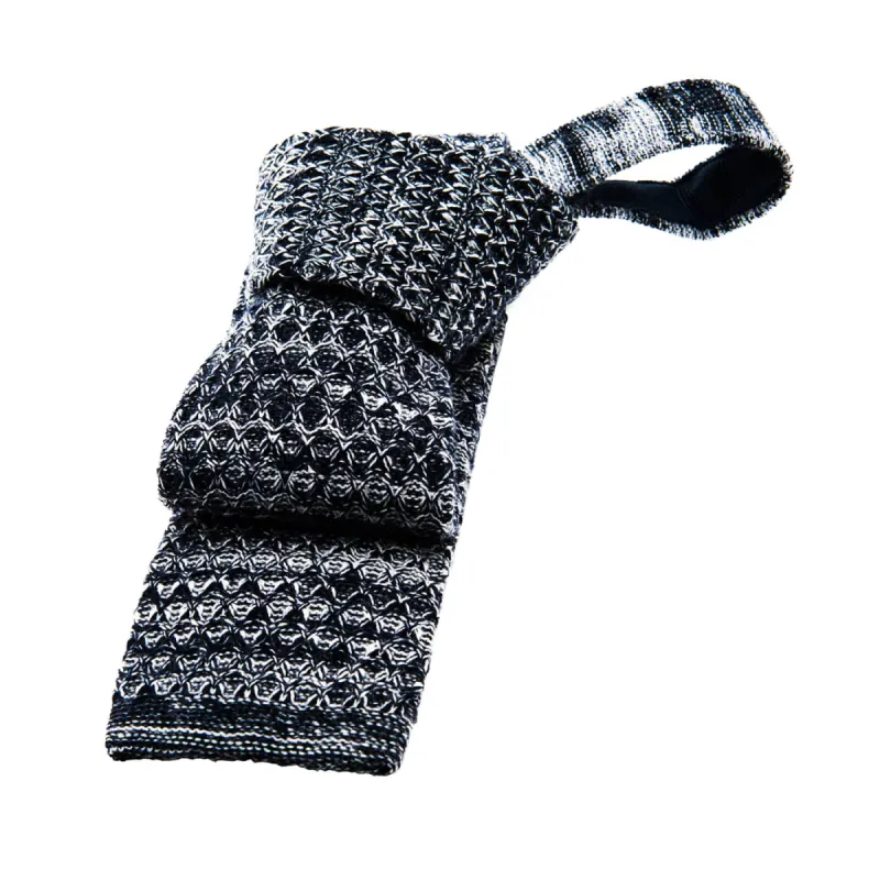 Ithaca Grey Knitted Wool Tie sold by The Dark Knot Limited