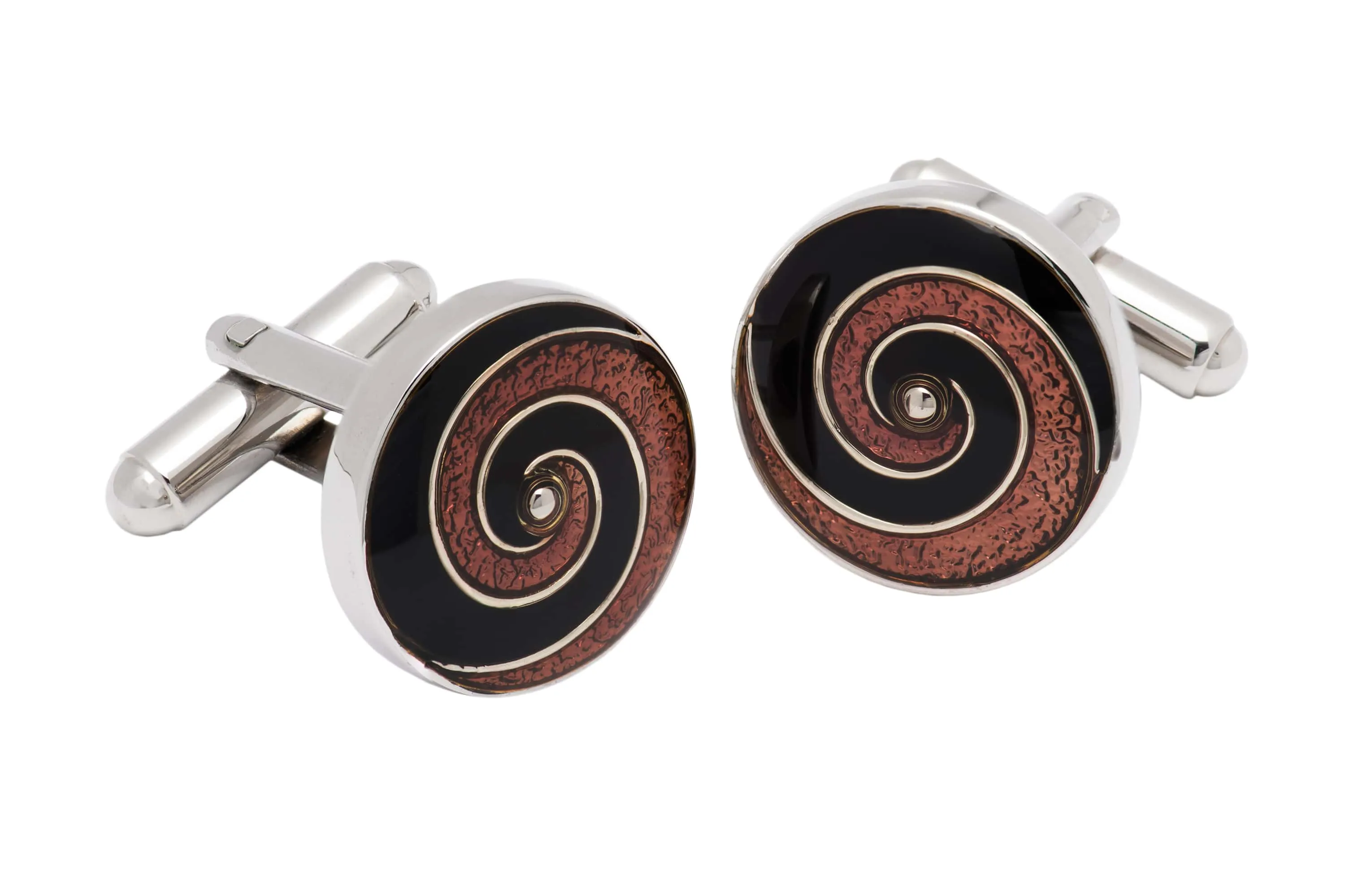 Seabrook Onyx Amethyst Rhodium Plated Cufflinks sold by The Dark Knot Limited
