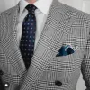 Berkshire Abstract Silk Tie, Navy / Turquoise sold by The Dark Knot Limited