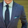 Berkshire Abstract Silk Tie, Navy / Turquoise sold by The Dark Knot Limited