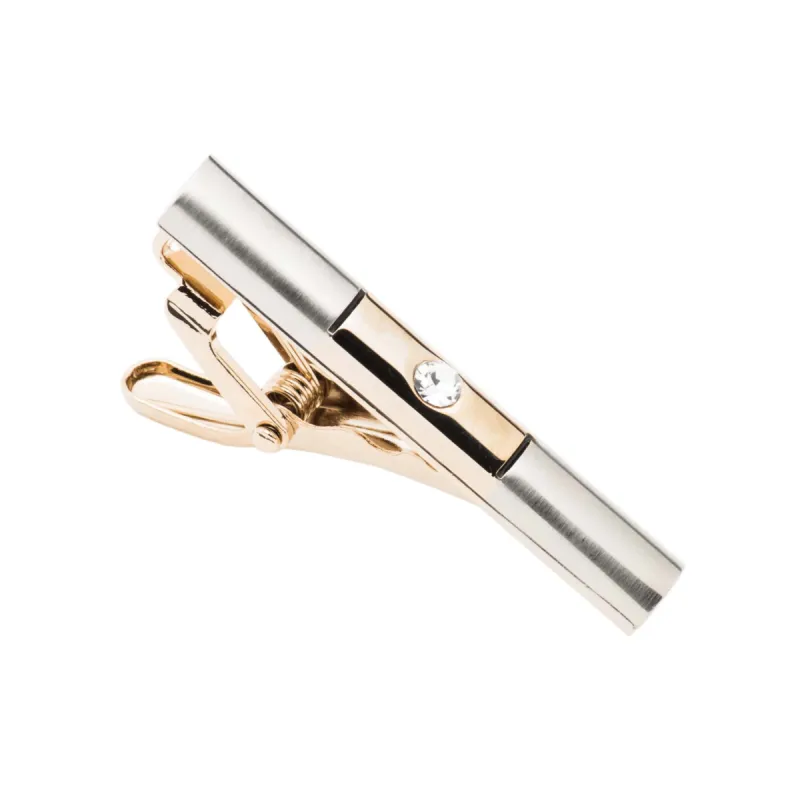 Shrewsbury Stainless Steel Tie Bar, Silver / Gold sold by The Dark Knot Limited