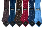 Millville Foulard Silk Tie, Dark Brown / Gold sold by The Dark Knot Limited