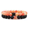 San Bernandino Stackable Beaded Bracelets, Orange / Black sold by The Dark Knot Limited