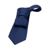 Lawrence Foulard Silk Tie, Blue / Silver sold by The Dark Knot Limited
