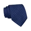 Lawrence Foulard Silk Tie, Blue / Silver sold by The Dark Knot Limited