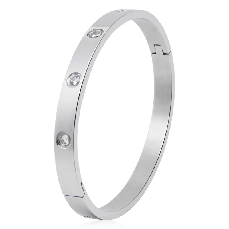 Bergen Silver Bangle Bracelet sold by The Dark Knot Limited